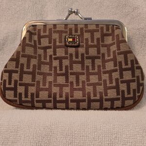 Tommy Hilfiger Brown Geometric Coin Purse